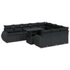 vidaXL 11 Piece Garden Sofa Set with Cushions Black Poly Rattan