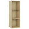 vidaXL TV Cabinets 2 pcs Sonoma Oak 107x35x37 cm Engineered Wood