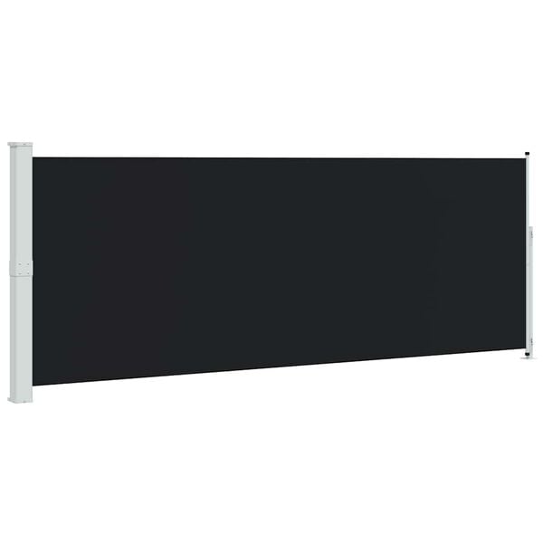 vidaXL Patio Retractable Side Awning 180x500 cm Black