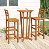 vidaXL 3 Piece Garden Bar Set Solid Wood Acacia