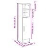 vidaXL Bathroom Cabinet with Roll Holder White 20.5x22x90 cm