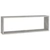 vidaXL Wall Cube Shelf 6 pcs Concrete Grey 80x15x26.5 cm Engineered Wood