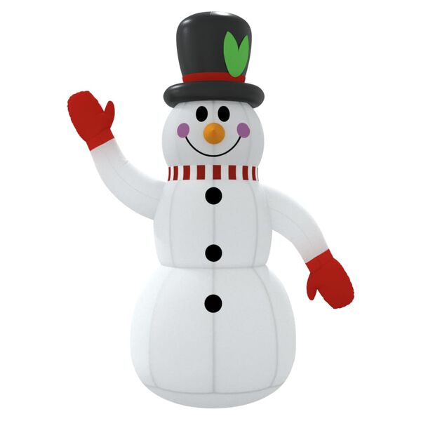 vidaXL Christmas Inflatable Snowman with LEDs 120 cm