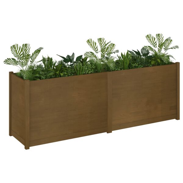 vidaXL Garden Planter Honey Brown 200x50x70 cm Solid Pinewood