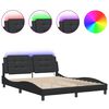 vidaXL Bed Frame with LED without Mattress "Zadar" Black 152x203 cm