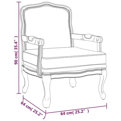 vidaXL Sofa Chair Beige 64x64x90 cm linen