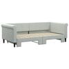 vidaXL Daybed with Trundle without Mattress Light Grey 90x190 cm