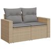 vidaXL 7 Piece Garden Sofa Set with Cushions Mix Beige Poly Rattan