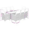 vidaXL 9 Piece Garden Dining Set with Cushions Black Poly Rattan