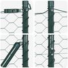 vidaXL Fence Post Green 25 x 1 m (50 mm mesh) Steel