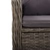 vidaXL 5 Piece Garden Bistro Set Poly Rattan Grey
