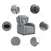 vidaXL Recliner Chair Light Grey Fabric