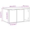 vidaXL Cat Litter Box Enclosure Artisian Oak 80x50x45 cm Engineered Wood