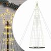 vidaXL LED Christmas Tree Warm White 160 x 160 x 503 cm Iron