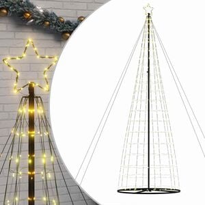 vidaXL LED Christmas Tree Warm White 160 x 160 x 503 cm Iron