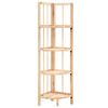 vidaXL Corner Shelf | Beige | Solid cedar wood | 27 x 27 x 110 cm | Foldable
