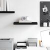vidaXL Floating Wall Shelf Black 50x23x3.8 cm MDF