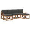 vidaXL Outdoor Sofa Set 6 pcs Natural and Anthracite