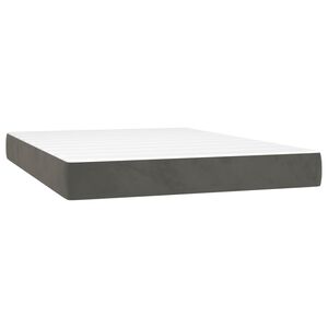 vidaXL Pocket Spring Bed Mattress Medium Dark Grey 137x190x20 cm Velvet