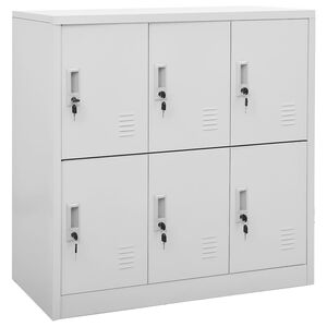 vidaXL Locker Cabinet Light Grey 90x45x92,5 cm Steel
