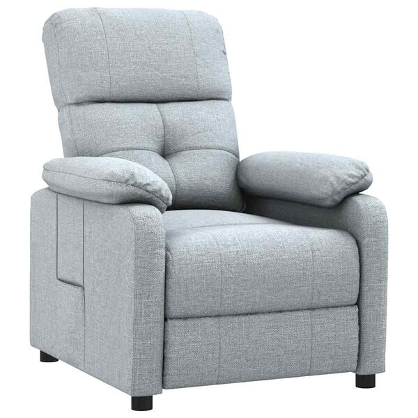 vidaXL Recliner Chair Light Grey Fabric