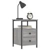 vidaXL Bedside Cabinet Grey Sonoma 34x35.5x50 cm Engineered Wood