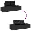 vidaXL Garden Sofa Set 9 pcs Black Poly Rattan and Powder-Coated Steel