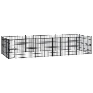 vidaXL Outdoor Dog Kennel Steel 36.86 m&sup2;
