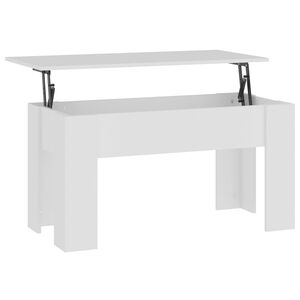 vidaXL Coffee Table | White | Engineered wood | Medium | Adjustable