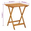 vidaXL Folding Garden Table 60x60x75 cm Solid Acacia Wood