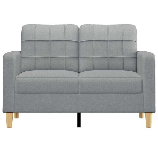 vidaXL 2-Seater Sofa Light Grey 120 cm Fabric