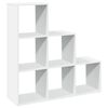 vidaXL Room Divider Bookcase 3-Tier White 99x29x99 cm Engineered Wood