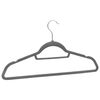 vidaXL 20 pcs Clothes Hanger Set Anti-slip Grey Velvet