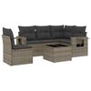 vidaXL 6 Piece Garden Sofa Set with Cushions Black Poly Rattan