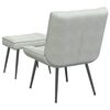 vidaXL Relaxing Chair with Stool Light Grey Velvet