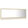 vidaXL Bathroom Mirror White and Sonoma Oak 100x10.5x37 cm Engineered Wood