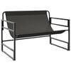 vidaXL Garden Bench with Cushion Anthracite 113 cm Steel