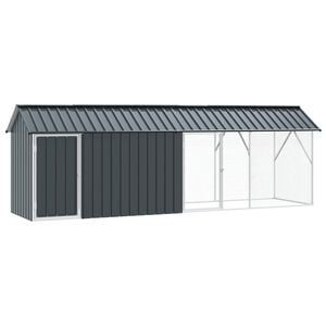vidaXL Bird Cage Anthracite 422 x 103 x 142 cm Galvanised Steel