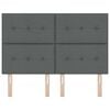 vidaXL Headboard with Headboard Dark Grey 144 cm Faux Leather