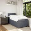 vidaXL Box Spring Bed with Mattress Dark Grey King Single Velvet