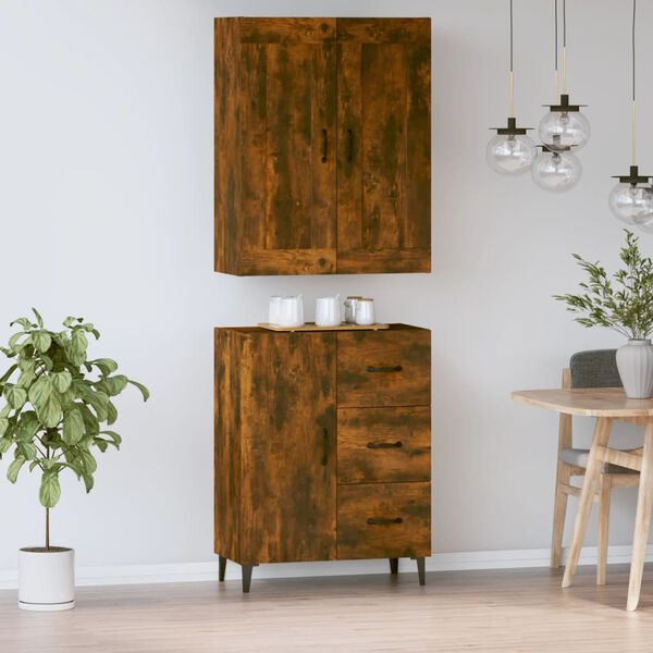vidaXL Highboard Smoked Oak Engineered Wood