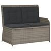 vidaXL 5 Piece Garden Lounge Set with Cushions Grey Poly Rattan