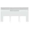 vidaXL Headboard Cabinet White 200x19x103.5 cm