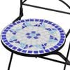 vidaXL Folding Bistro Chairs 2 pcs Ceramic Blue and White