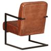 vidaXL Sofa Chair Brown Real Leather
