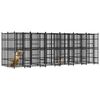 vidaXL Outdoor Dog Kennel Steel 11.06 m&sup2;