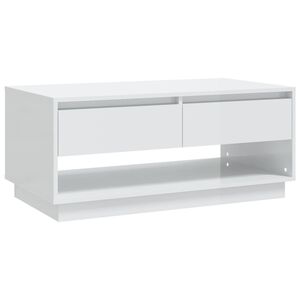 vidaXL Coffee Table | High gloss white | Engineered wood | Medium | Coffee Table