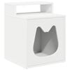 vidaXL Cat House White 42.5 x 40 x 53.5 cm Engineered Wood