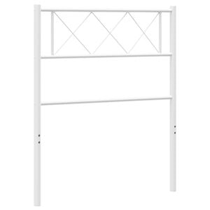 vidaXL Metal Replace Headboard White 90 cm