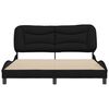 vidaXL Bed Frame without Mattress "Hvar" Black 152x203 cm Queen Fabric